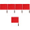 5Pcs Bright Red Soccer Referee Flags with Non-Slip Sponge Handle 3