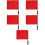 5Pcs Bright Red Soccer Referee Flags with Non-Slip Sponge Handle 6