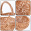 Light Brown Handwoven Willow Picnic Basket for Eggs and Vegetables 4