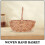 Light Brown Handwoven Willow Picnic Basket for Eggs and Vegetables 5