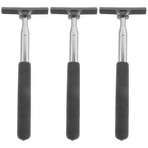3Pcs Side Mirror Squeegee for Cars Telescopic Black Windshield Cleaner 2