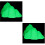 2Pcs Lightweight Light Green Plastic Rockery Desktop Aquarium Decor 5