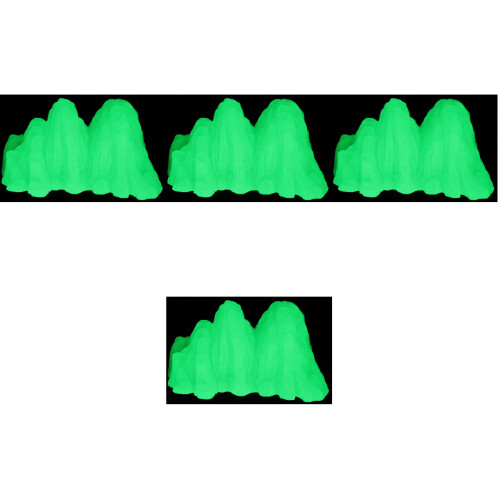 4Pcs Delicate Light Green Rockery Decor Compact Aquarium Accessory 1