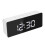 USB Alarm Clock White LED Mirror Screen with Snooze and Buzzer 3