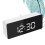 USB Alarm Clock White LED Mirror Screen with Snooze and Buzzer 4