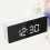 USB Alarm Clock White LED Mirror Screen with Snooze and Buzzer 5