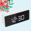 USB Alarm Clock White LED Mirror Screen with Snooze and Buzzer 7