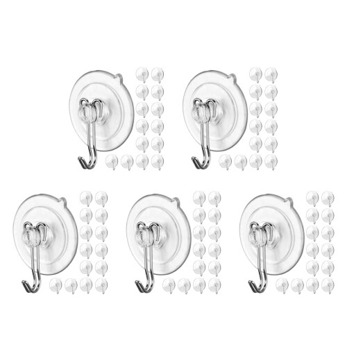100Pcs PVC Suction Cup Hooks Heavy Duty for Window and Kitchen 1