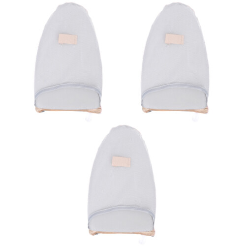 3Pcs Heat Resistant Ironing Gloves Grey for Garment Steaming 1