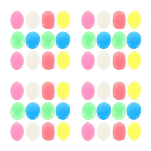 120Pcs Resin Glow Pebbles Assorted Tank and Garden Decor 1