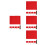 20Pcs Referee Flag Set Red Stainless Steel Handheld Signal Flags 3