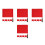 20Pcs Referee Flag Set Red Stainless Steel Handheld Signal Flags 4