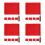 20Pcs Referee Flag Set Red Stainless Steel Handheld Signal Flags 5