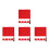 20Pcs Referee Flag Set Red Stainless Steel Handheld Signal Flags 6