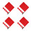 20Pcs Referee Flag Set Red Stainless Steel Handheld Signal Flags 7