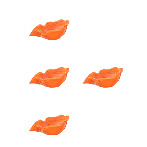 4Pcs Ceramic Leaf Soap Dish with Water Drainage for Shower 1