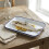2Pcs White Enamel Roasting Pans Rectangular Deep Baking Tray Oven Safe 9
