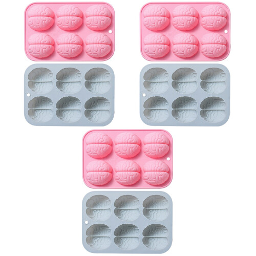 6Pièces Moules Silicone Forme Coloré Souple Pour DIY 1