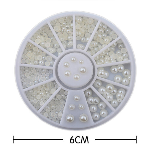 200 Pcs/Box Flat Back Pearl Embellishments Small Pearls For Nails 1