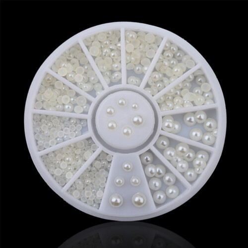 200 Pcs/Box Flat Back Pearl Embellishments Small Pearls For Nails 2