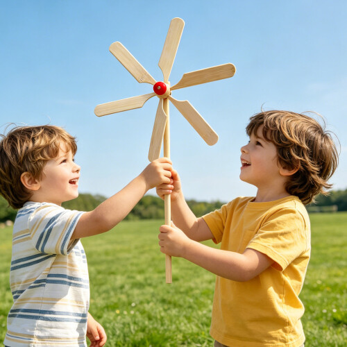 2Pièces Mini Bambou Beige Jouet DIY Enfants 2