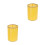 2Pcs Stylish Yellow Bedside Lamp with Cylindrical Fabric Shade 3
