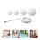4Pcs Stable White Foam Doll Head Display Stand for Bjd Wig Styling 6