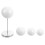 4Pcs Stable White Foam Doll Head Display Stand for Bjd Wig Styling 10
