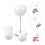 4Pcs Stable White Foam Doll Head Display Stand for Bjd Wig Styling 11
