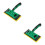 2Pcs Plastic Green Paint Brushes Large Area Floor Wall Painting Tool 2