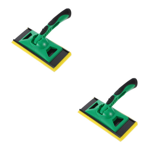 2Pcs Plastic Green Paint Brushes Large Area Floor Wall Painting Tool 1