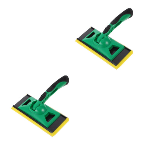 2Pcs Plastic Green Paint Brushes Large Area Floor Wall Painting Tool 2