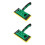 2Pcs Plastic Green Paint Brushes Large Area Floor Wall Painting Tool 4