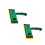 2Pcs Plastic Green Paint Brushes Large Area Floor Wall Painting Tool 5