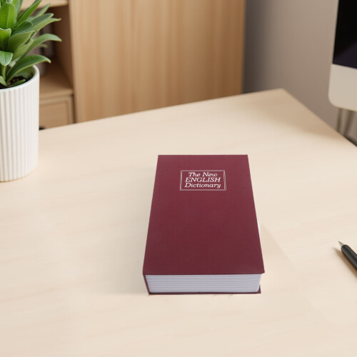 Rouge, Coffre-Livre Sécurisé Pour Petits Objets 2