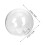 3Pcs Clear Glass Lamp Shade Durable Globe Cover for Ceiling Light 2