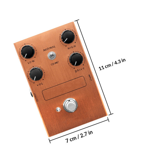 Accessoire Guitare Aluminium Orange Pédale Effet 1