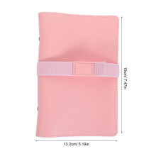 PU Roze 6 Ringen Planner Cover A6 Refillbare Notitieboekbindhoes
