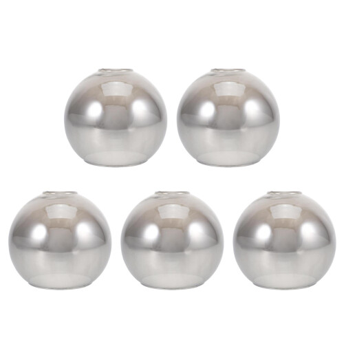 5Pcs Light Grey Glass Globe Lamp Shade Replacement for Wall Sconces 1