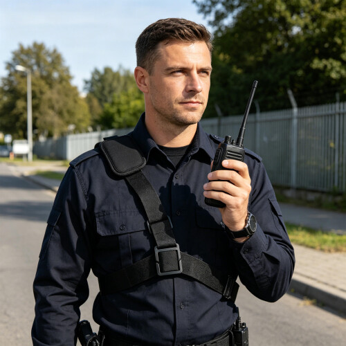 Adjustable Body Camera Harness with Soft Shoulder Strap in Black 2