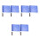 6Pcs Outdoor Traffic Control Flags Bright Blue Handheld Referee Flags 2