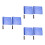 6Pcs Outdoor Traffic Control Flags Bright Blue Handheld Referee Flags 6