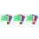 12Pièces Drapeaux Arbitre Multisports Mousse Assortis 7