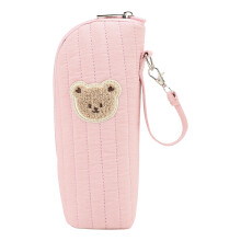 (Pink) Sac Biberon Isolé Coton Ours