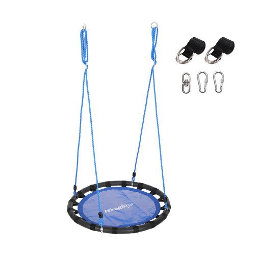 Runde Nestschaukel (80 cm) mit Gurten und Karabinern