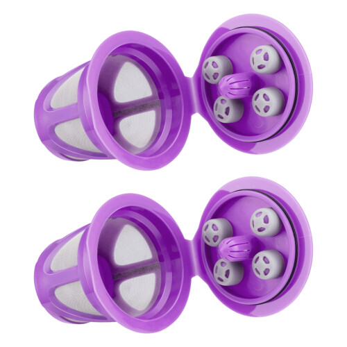 Premium Single Hole Coffee Filter Stainless Steel-Purple 2PCS