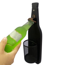 Wooden Wall Mounted Beer Bottle Opener With Built In Cap-2