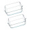 2-teiliges mikrowellengeeignetes Backformen-Set aus Glas,-0,4L 1