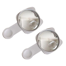 Set of 2 Portable Travel Phone Rear Camera Selfie Mirror-White