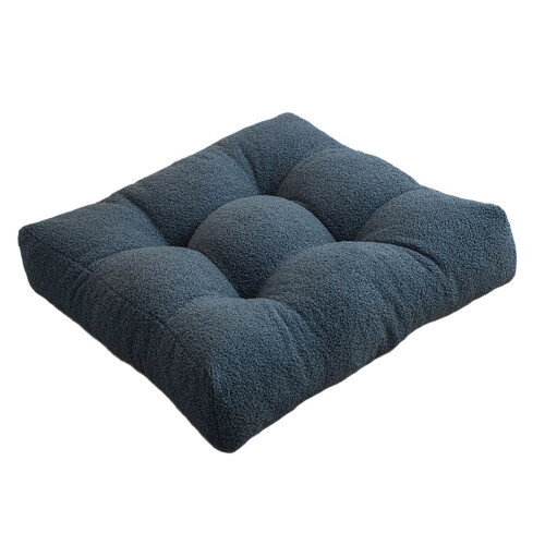 Verdicktes, komfortables, pelziges Sitzkissen,-Blau 45cm